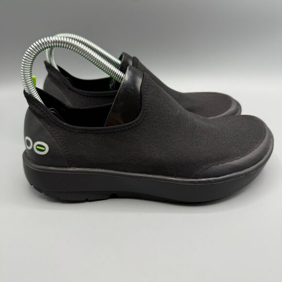 OOFOS Black Slip-On Loafers - Picture 2 of 10